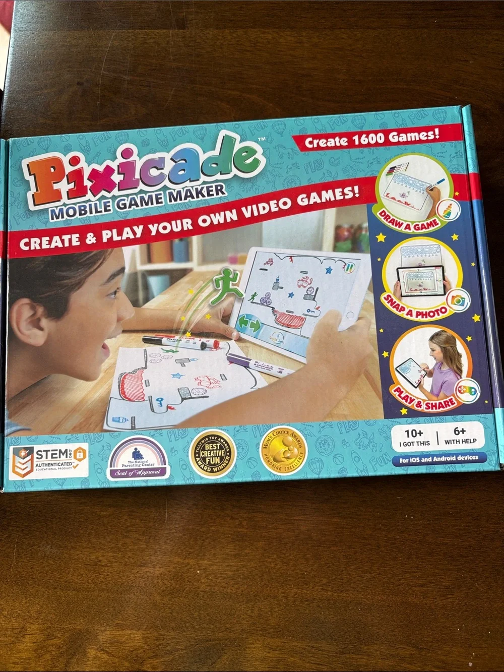 Pixicade Mobile Game Maker - Blue Interactive Game Creator, NWOT